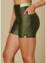 SHORT LATINA VERDE MILITAR