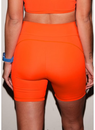 SHORT RUNNER LARANJA NEON