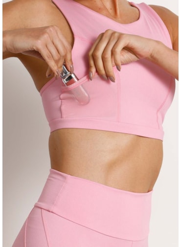 TOP CANELADO BOLSO JOG TX ROSA