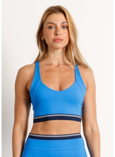 TOP COM BOLSO FAST AR AZUL