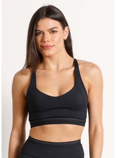 TOP COM BOLSO FAST AR PRETO