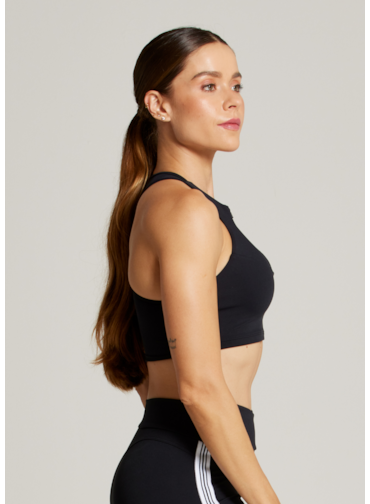 TOP COM ZÍPER SPORTY AR - PRETO