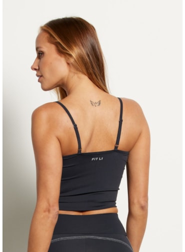 TOP CROPPED ALÇAS REGULAVEIS SOFT NG PRETO