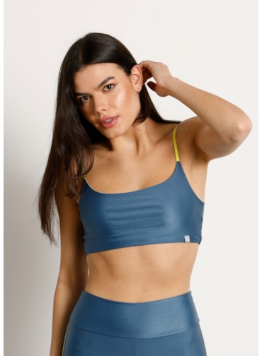 TOP DUPLA FACE HEAT ATK AZUL / VERDE