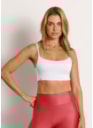 TOP DUPLA FACE HEAT ATK ROSA ESCURO / BRANCO
