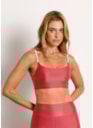 TOP DUPLA FACE HEAT ATK ROSA ESCURO / BRANCO