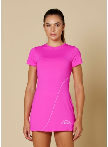 VESTIDO EL SOL ROSA NEON